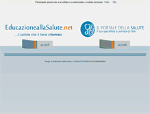 Tablet Screenshot of educazioneallasalute.net